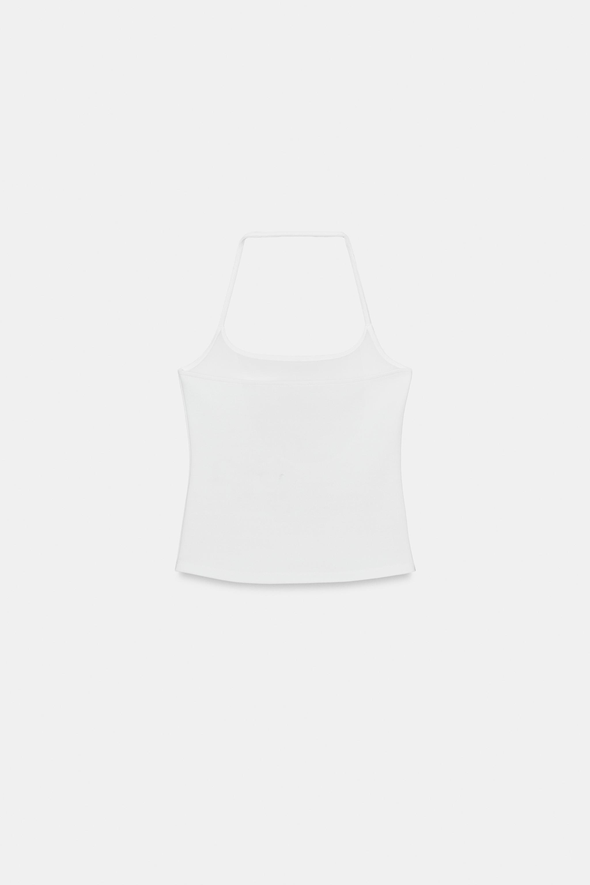 TOP HALTER EN MAILLE STRETCH